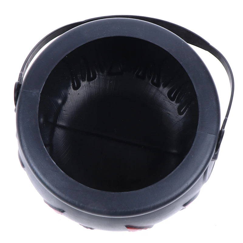 Halloween Candy Pot Cauldron – Novelty Skull Witch Bucket Ornament for Spooky Decor