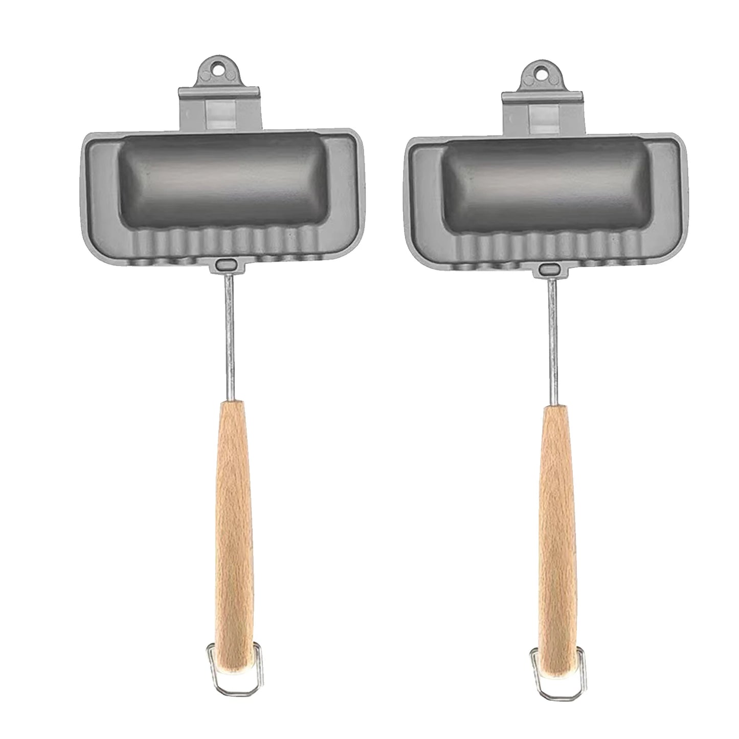 Double-Sided Hot Dog Toaster & Sandwich Maker - Non-Stick Mini Fry Pan for Cheese and More - Portable for Home and Camping