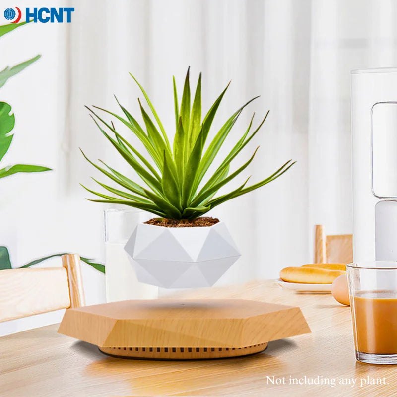 Levitating Rotating Plant Pot – Magnetic Suspension Planter for Home & Office Decor