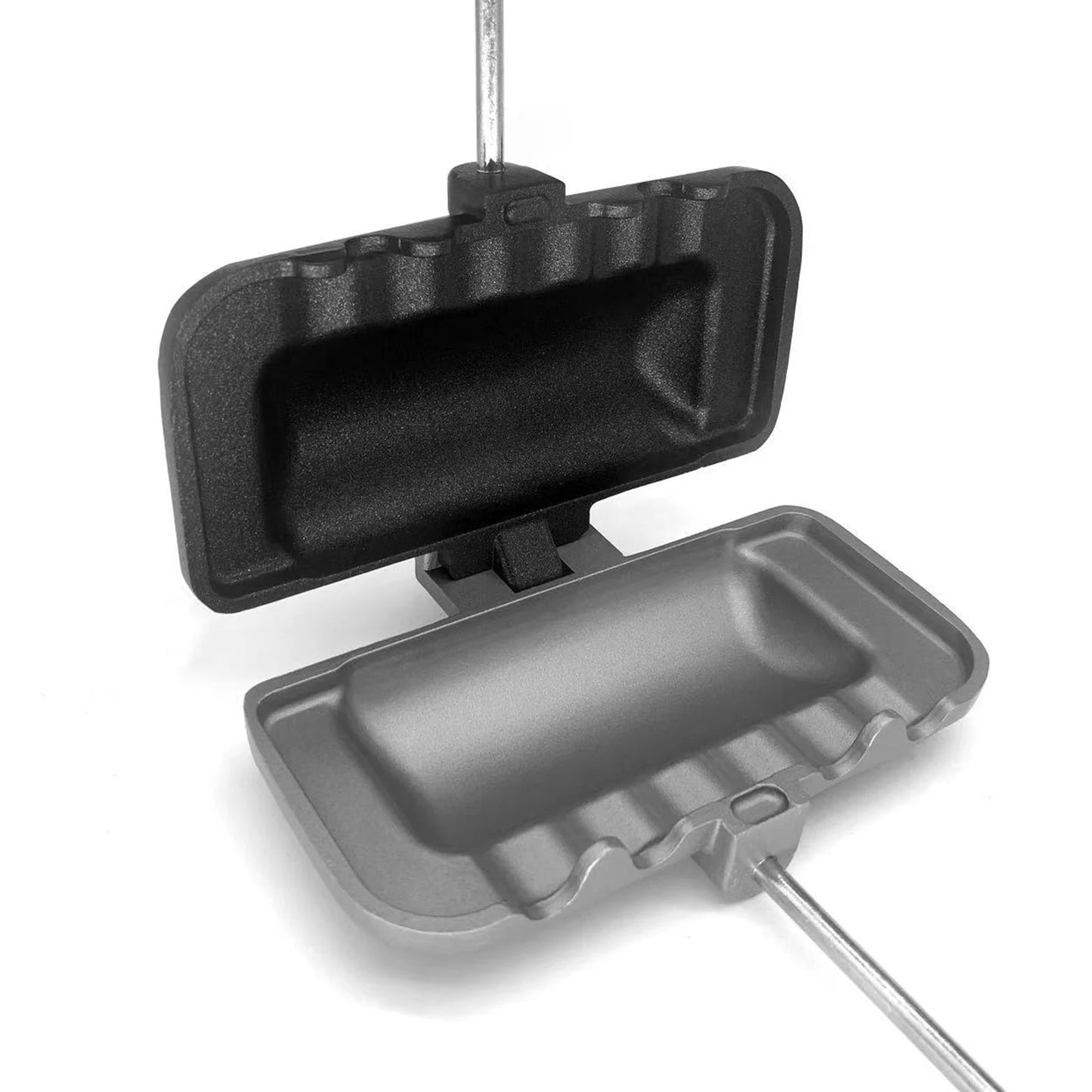 Double-Sided Hot Dog Toaster & Sandwich Maker - Non-Stick Mini Fry Pan for Cheese and More - Portable for Home and Camping