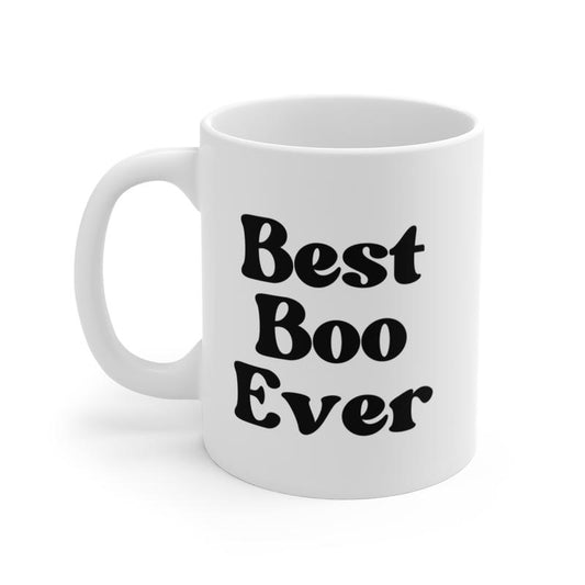 Best Boo Ever Ceramic Mug – Cute 11oz Halloween Drinkware for Friends & Home Decor