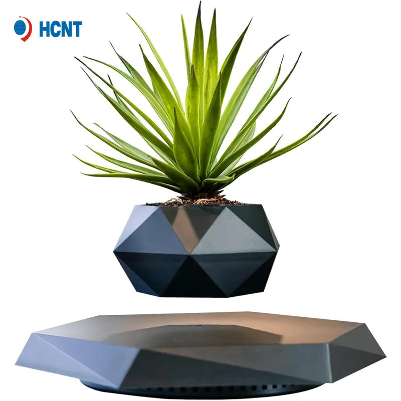 Levitating Rotating Plant Pot – Magnetic Suspension Planter for Home & Office Decor