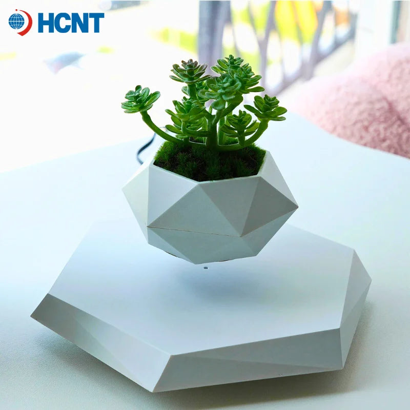 Levitating Rotating Plant Pot – Magnetic Suspension Planter for Home & Office Decor