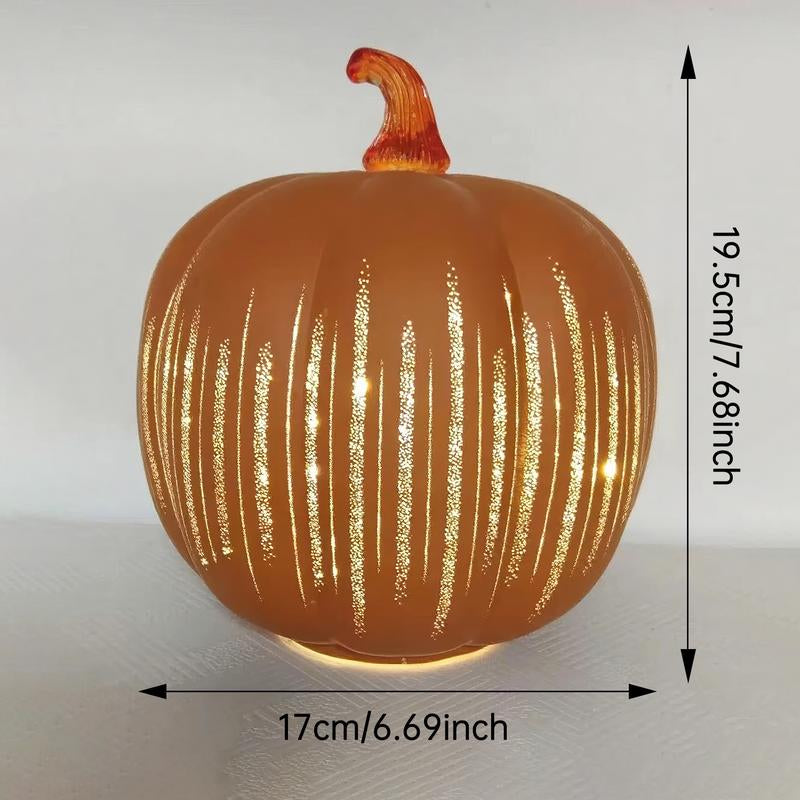 Glowing Crystal Pumpkin Lantern – Elegant Halloween & Holiday Decor, Unique Gift Idea for the Festive Season