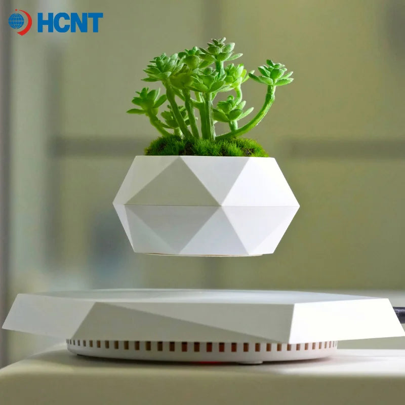 Levitating Rotating Plant Pot – Magnetic Suspension Planter for Home & Office Decor