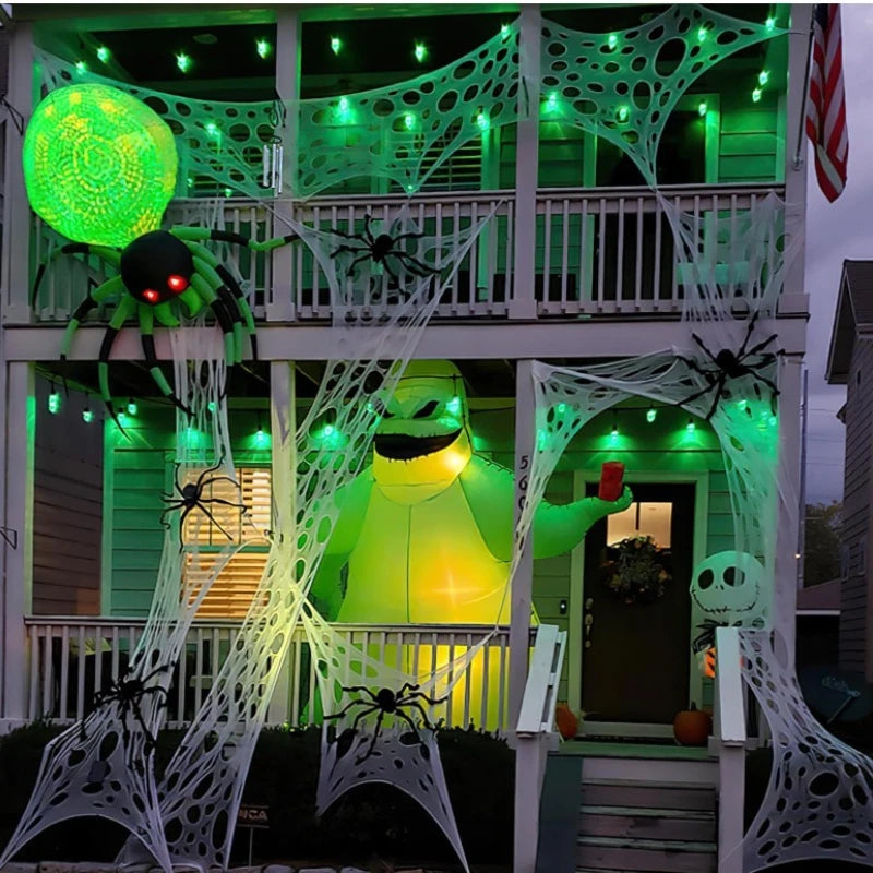 Giant Stretchable Halloween Spider Web – Cotton Cobweb Decor for Haunted House & Party