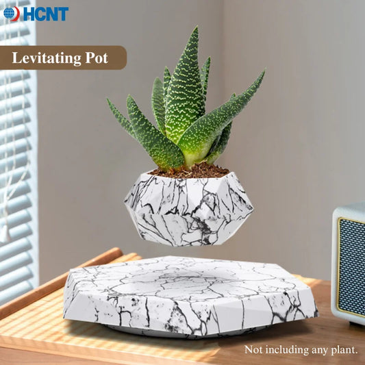 Levitating Rotating Plant Pot – Magnetic Suspension Planter for Home & Office Decor