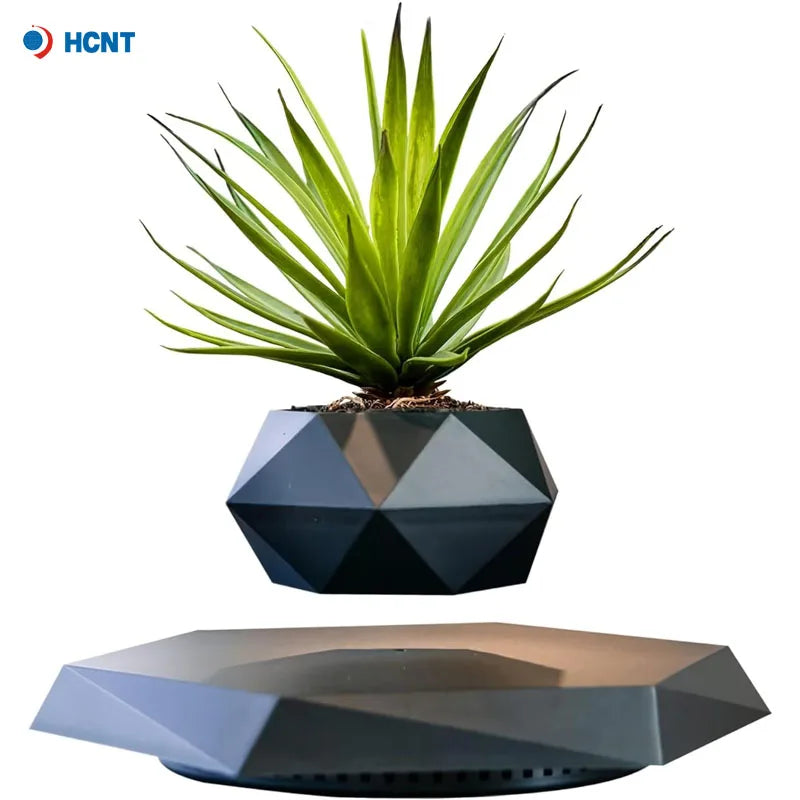 Levitating Rotating Plant Pot – Magnetic Suspension Planter for Home & Office Decor
