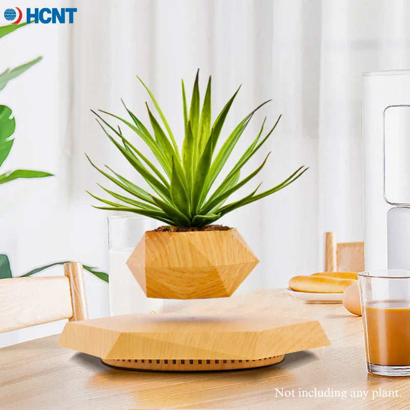Levitating Rotating Plant Pot – Magnetic Suspension Planter for Home & Office Decor