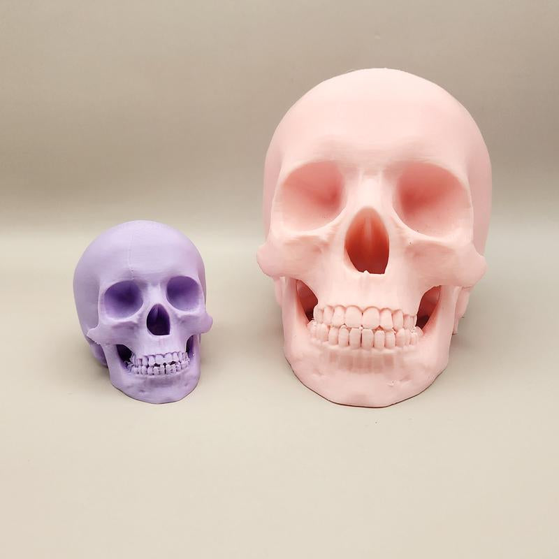 Pastel Halloween Skeleton Head – 3D Decor for Halloween Display & Tiered Tray