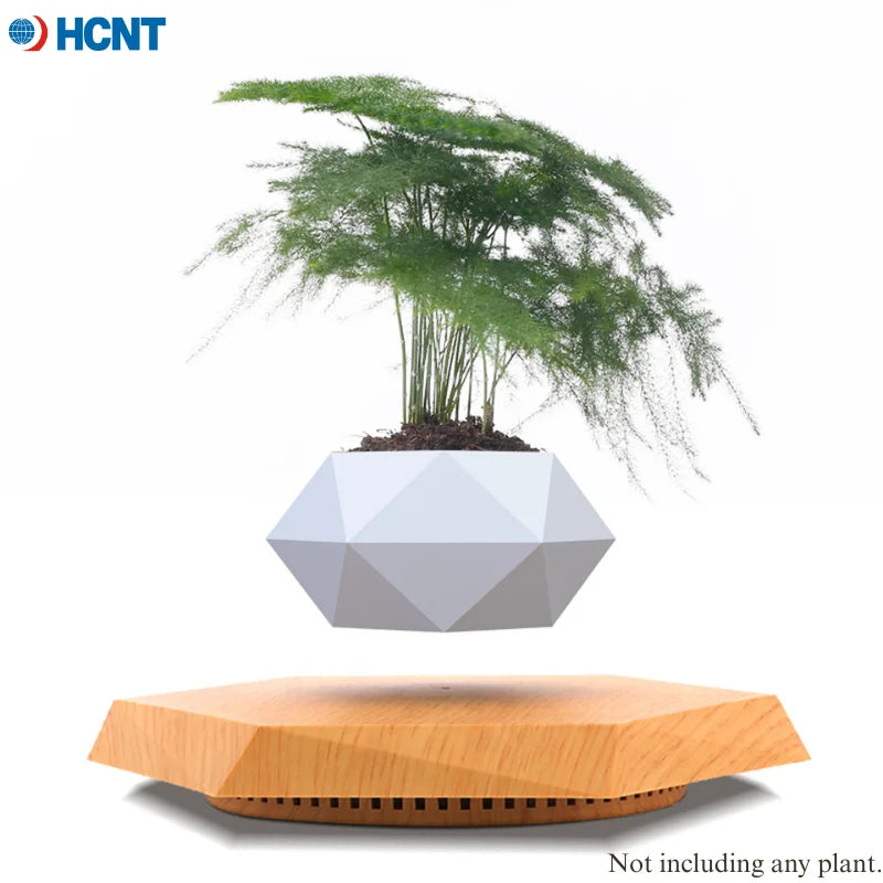 Levitating Rotating Plant Pot – Magnetic Suspension Planter for Home & Office Decor